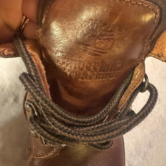 Timberland Women’s Boots Rita Chuka 6M Brown Leather Waterproof Low Ankle - Picture 9 of 10